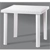 DIMAPLAST 2000 Tavolo da Giardino Quadrato 80x80x72 cm Bianco - FIGARO
