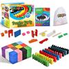 Calmado - Domino in Legno 370 Pezzi - Set Domino Rally per Bambini e Famiglia -