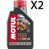 MOTUL Olio Motore Tagliando Moto Motul 7100 10W30 4T MA2 100% Sintetico 2 Litri