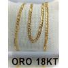 Collana in oro giallo 750 18 carati lunga cm 60,0 peso grammi 4,90 per uomo +225