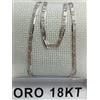 Collana in oro bianco 750 18 kt carati lunga cm. 59,5 grammi 10,1 per uomo +2lav