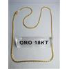 Collana in oro giallo 750 18 carati lunga cm. 50,5 grammi 7,0 semirigido +225