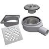 LUX ELEMENTS TUB-BAW-S LTUBE1184 - Scolapiatti orizzontale con griglia in acciaio inox, colore: Grigio