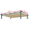 TOP TELO RICAMBIO 358x242 cm COPERTURA PERGOLA 3x4 POLIESTERE SPALMAT Ecrù COVER