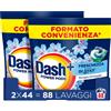 Dash Power Pods Detersivo Lavatrice In Capsule, Freschezza Di Lenor, 88 Lavaggi