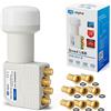 Does not apply Quad LNB - Test MOLTO BUONO* - per 4 Utenti, Filtro LTE, 4 Uscite, Full HD 4K, 0