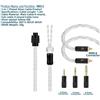 Cavo MMCX placcato argento 1,2 m progettato per for shure per SE215 SE425 SE535