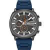 Peers Hardy Police Tuneful Black Multi Dial Blue Silicone Strap Watch