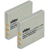 vhbw 2x Batteria per Pentax Optio L20 A40 A30 S5i S4i S4 S A20 A10 S5n 500mAh 3,6V