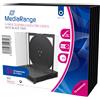 ‎MediaRange 5 custodie jewel case 10mm per cd e dvd doppie a 2 posti con tray nero