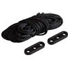 Windhager 07264 - Corda di fissaggio variabile, per tende, tendicinghe, tendicinghe, corda per tenda da sole, 6 pezzi + 2 tiranti, colore: nero