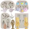 MYPRACS Set di 4 stampi in silicone per la comunione calice di vino fon