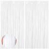 Aisszhao 2 Tende Metalliche Feste Macron Bianco,1 x 2m Frange Scintillanti F
