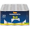 Tutto Pannocarta 3 in 1 20 Rotoli di Carta Multiuso 1 Velo 48* strappi Extra Assorbente Lavabile