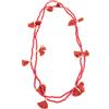 Roberta Roller Rabbit Donna Rosso Grande Perlina Pom Collana Nuova