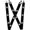 Buckle-Down Suspenders, Route 66 Highway Sign Repeat Black White 1.5-Inch Wide R