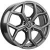 Volkswagen Huntsville Cerchio in Lega, Alluminio-Magnesio-Silicio, Adamantium Dark, 19 Pollici, Wintertauglich, 7,5J x 19, PCD 112/5, ET 40mm, Compatibile con Golf/Tiguan/T-Roc