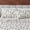 Great Bay Home Set di lenzuola per letto queen size, in microfibra, ultra morbide, stampate su logge, motivi resistenti alle pieghe e allo sbiadimento, lenzuola e federe per tutte le stagioni (Queen, sentiero