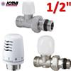 ICMA Kit termostatico ICMA - valvola + detentore + testa termostatica 1/2'' dritto at
