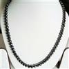 Collana Nera 7 mm 24 Pollici Diamanti Black Diamond Con Chiusura In Argento