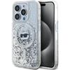 Karl Lagerfeld Custodia trasparente MagSafe per iPhone 13 con glitter liquidi Karl Lagerfeld