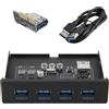 No 2X(PCI-e un USB 3.0 Scheda di Espansione USB Pannello Frontale PC Adattator2919
