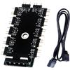 No 2X(Scheda Madre 1 A 11 5V 3 Pin PWM Ventola di Raffreddamento HUB Splitter 9334