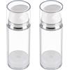 2 Pcs Boccette Da Viaggio Contenitori Cosmetici Ricaricabili Pompa Airless