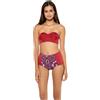 Zinke Donna Rio Rosso Bordi a Contrasto Katie Bustino Bikini Top Nuovo