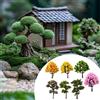 7 alberi artificiali in miniatura, alberi finti per modelli di giardini