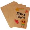 Hisdricus - Carta Kraft - Fogli A4 per Stampante - Carta da Pacchi Marrone, 50 F