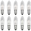 No 2X(10 Lampadine A LED E10 Bianco Caldo Retrò A Candela, Lampadine3458
