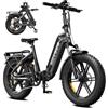 HOVSCO Bicicletta elettrica pieghevole per adulti con controllo app & sospensione, 250 W E-Bike pieghevole 20 × 4.0 Pneumatici Fat, telaio in alluminio Step-Through, carico massimo 204 kg