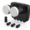 6° Monoblock Quad Lnb,Astra 19.2°E + Hotbird 13°E,4 Partecipanti & 2 Satelliti (