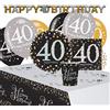 amscan Set Compleanno Brillanti Festeggiamenti Oro 40 Anni