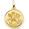 FMF Pendente Oro 9K 375 Mls. Medaglia San Giorgio 16 Mm. 1,35 Grammi