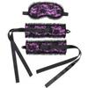 Rimba Manette effetto satinato con maschera Nero/Viola