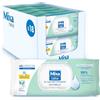 Mixa Salviette per neonati detergenti ad acqua naturale, confezione da 18 x 48 salviette