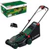 Bosch Rasaerba a batteria ROTAK18V2-38 (larghezza di taglio: 38 cm, altezza di taglio: 30-75 mm, sacco raccoglierba in tessuto da 40 l, tappo per pacciame, senza batteria)