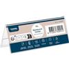 EUROPEL Set di 10 mini segnaposto da tavolo su 2 lati, a forma di L, in acrilico trasparente, 105 × 40 mm, per segnaposti, prenotazioni, ristorazione, vendita al dettaglio