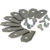 vhbw 9 Lama per Segway Navimow H800E-VF H3000E-VF H500E-VF H1500E-VF tosaerba 35mm