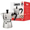 Bialetti Caffettiera Moka Express 2 Tazze Manico anti scottatura Non adatta a induzione
