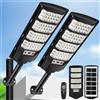 SENDALE 600W Lampione Solare Led Esterno 2 pezzi IP66 Impermeabile Faretto Stradale con