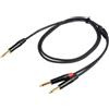 Proel CHLP210LU15 1.5mt Cavo profes. audio insert Jack stereo 6,3 2 x Jack Mono
