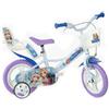 Dino Bikes Bici 12 Regina delle nevi Snow frozen Queen per bambina con rotelle e cestino