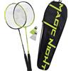 Talbot Torro Set Da Badminton Magic Night, 2 Racchette, 2 Volani LED per Il Gioc