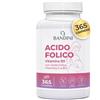 Bandini Acido Folico 400 µg con Vitamina B12 e Vitamina D3, 365 Compresse