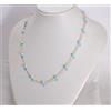 COLLANA ORO 18 kt PALLINI PASTA DI TURCHESE 5 mm OGLN 0278