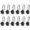 Ganci per Tenda da Doccia Halloween Eleganti a Forma di S Bianco e Nero (Confezi