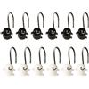Ganci per Tenda da Doccia Halloween Eleganti a Forma di S Bianco e Nero (Confezi